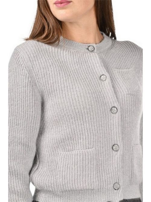 cardigan corto donna grigio La fileria | 23203-37203070